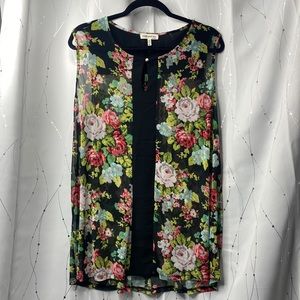 Faith and Joy 2X Floral Tank Top